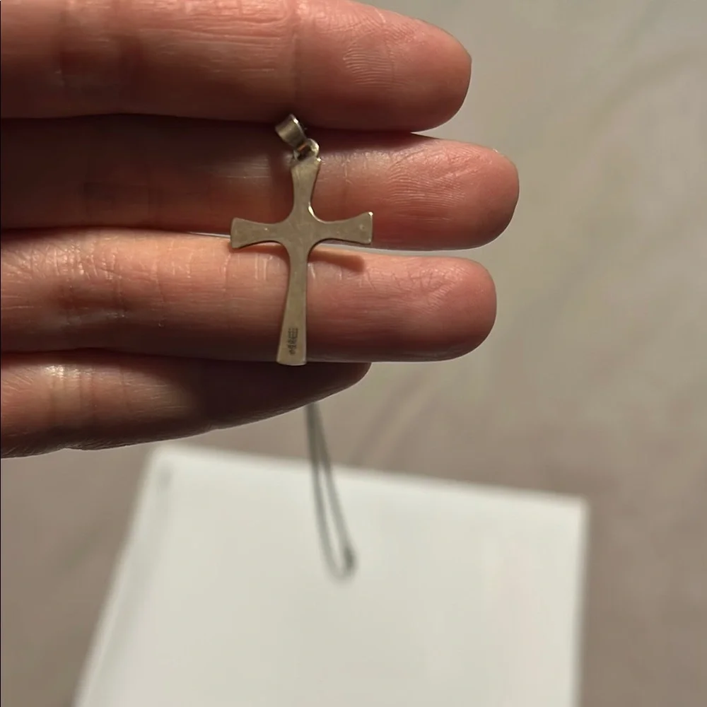 Silver James Avery Retired Serenity Cross necklace - Picture 2 of 3